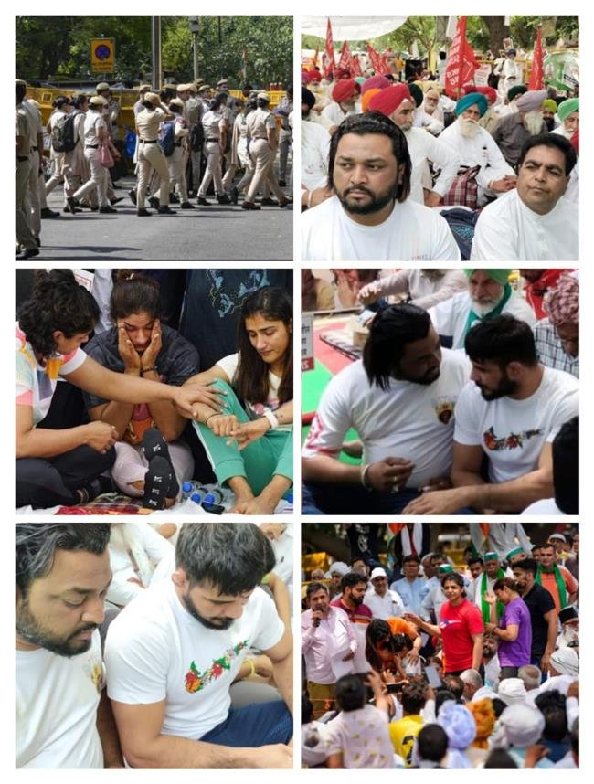 न्यू कांग्रेस पार्टी का दिल्ली जंतर – मंतर पर पहलवानो को समर्थन