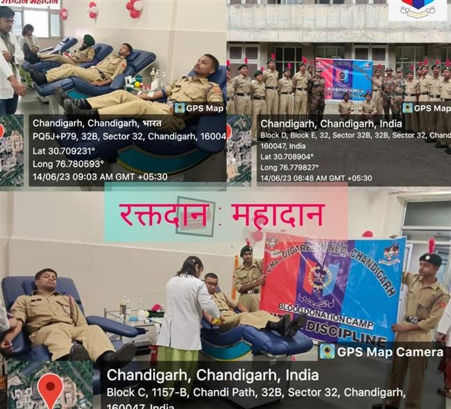 NCC CADETS DONATE 84 UNITS OF BLOOD