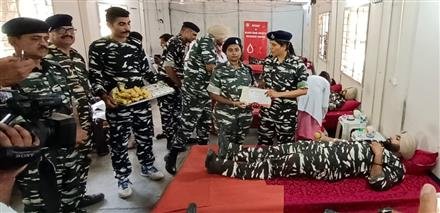 13 BN CRPF ORGANIZED BLOOD DONATION CAMP ON WORLD BLOOD DONATION DAY