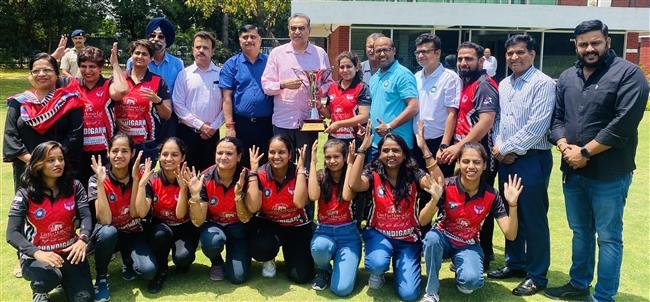 IDCA WOMEN'S T10 NATIONAL CRICKET CHAMPIONSHIP FOR DEAF 2023 CHAMPION CHANDIGARH TEAM FELICITATED