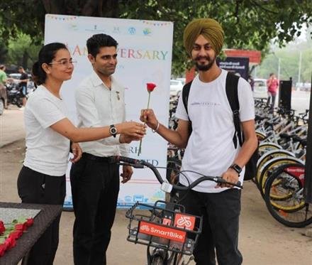 CHANDIGARH SMART CITY ACHIEVES MILESTONE WITH LARGEST PUBLIC BIKE SHARING PROJECT IN INDIA