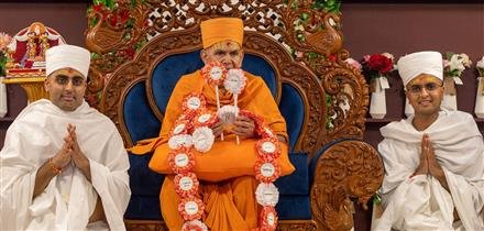 TWO WELL EDUCATED YOUTHS GET DIKSHA FROM THE BAPS CHIEF