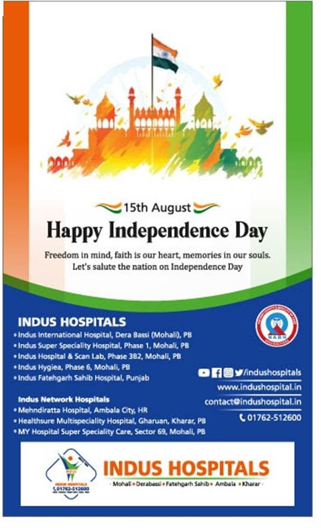 INDUS HOSPITALS  CONGRATULATES ON INDEPENDENCE DAY