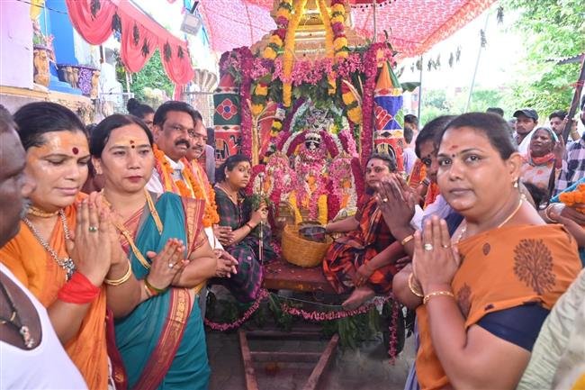 बापूधाम किन्नर जय माता मंदिर में रथयात्रा व अरयाली से हुआ सम्पन्न वार्षिक महोत्सव