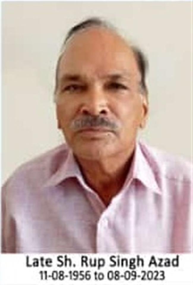 पत्रकार दिव्य आजाद को सदमा, पिता नहीं रहे, प्रार्थना सभा और शांतिभोज 20 सितम्बर को खरड़ में