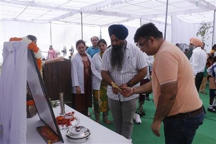 SUCCESSFUL BLOOD DONATION AND HEALTH CAMPS HELD AT AYUSH GRAM FAIDAN DURING SEWA PAKHWADA 2023
