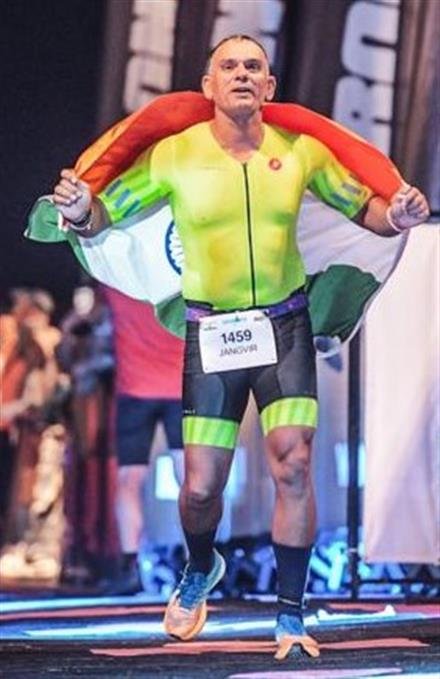 COL LAMBA COMPLETES THE IRON MAN TRIATHLON
