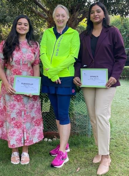 एक दिन के लिए यूके उप उच्चायुक्त प्रतियोगिता : काव्या अग्रवाल को विजेता व तान्या सूद को उपविजेता चुना गया