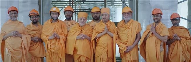 PUJAN OF 7 SHIKHARS IN ABU DHABI MANDIR PERFORMED