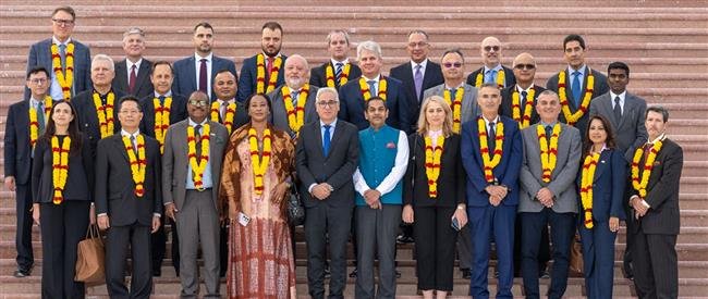 AMBASSADORS AND DIPLOMATS VISIT BAPS HINDU MANDIR, ABU DHABI