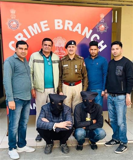 CHANDIGARH CRIME BRANCH POLICE NABS TWO DRUG PEDDLERS WITH HEROIN AND ARMS AND AMMUNITION