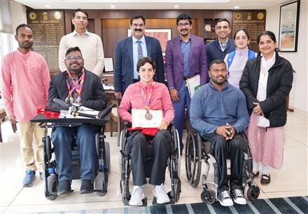 ADVISER TO THE ADMINISTRATOR MEETS THE WINNERS OF 8TH BOCCIA NATIONAL CHAMPIONSHIP, 2023-24.