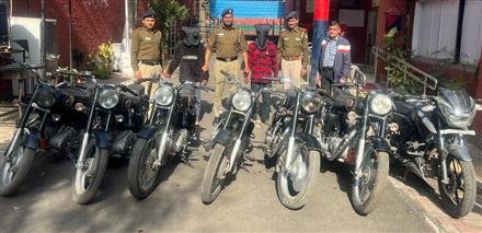 CHANDIGARH POLICE BUSTED TWO WHEELERS LIFTER GANG, TWO ARRESTED , SEVEN  BIKES RECOVERED