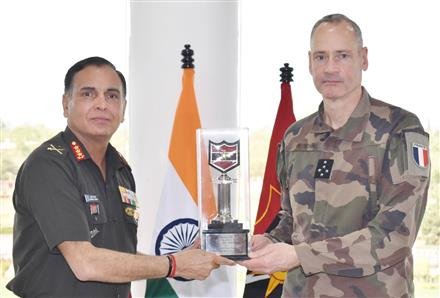 FRENCH ARMY CHIEF GENERAL PIERRE SCHILL VISITS SOUTH WESTERN COMMAND