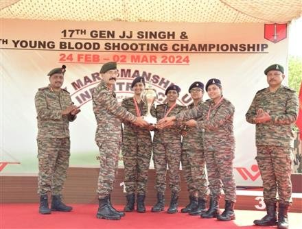 WESTERN COMMAND WINS THE PRESTIGIOUS 17th GENERAL JJ SINGH AIR WEAPONS SHOOTING CHAMPIONSHIP – 2024