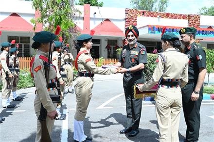 Lt GEN GURBIRPAL SINGH, DIRECTOR GENERAL OF NATIONAL CADET CORPS VISITED  AT GROUP HEADQUARTERS, AMBALA CANTT.