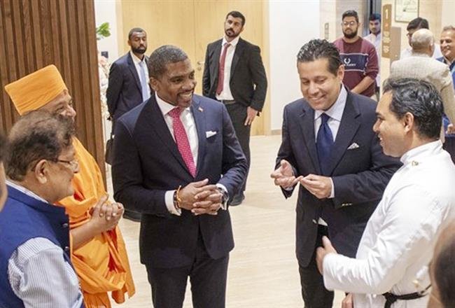 ST KITTS PRIME MINISTER VISITS BAPS MANDIR IN ABU DHABI