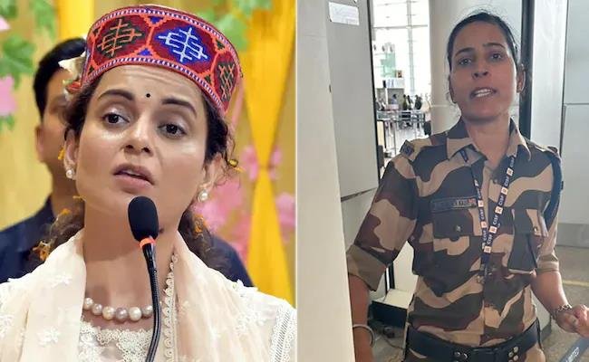 KANGNA RANAUT SLAPPED AT CHANDIGARH AIRPORT  WHILE GOING TO DELHI BY CISF LADY PERSONNEL