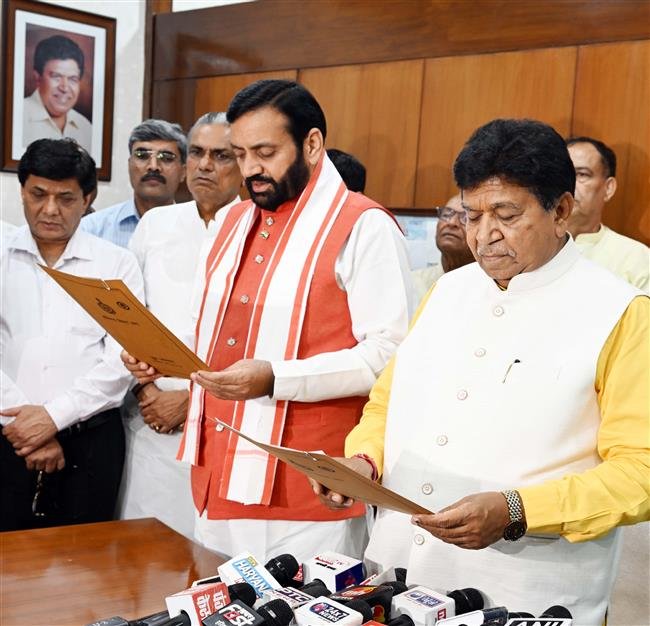 CHIEF MINISTER NAYAB SINGH TAKES OATH AS MLA FROM KARNAL