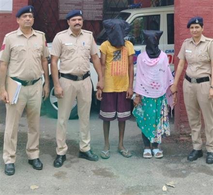 CHANDIGARH POLICE SOLVED ROBBERY CASE WITHIN SHORT SPAN OF TIME , TWO AMONG LADY NABBED