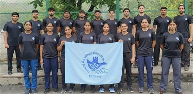 CHANDIGARH ROWING TEAM  LEFT FOR MOGA TO PARTICIPATE IN INDOOR ROWING NATIONAL CHAMPINSHIP