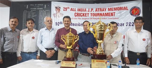 16 TOP TEAMS FOR 29TH ALL INDIA JP ATRAY CRICKET TOURNAMENT: TROPHY UNVELIED AT CHANDIGARH