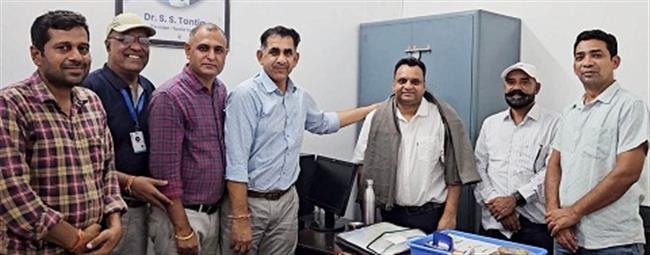 RAJASTHAN OLYMPIC ASSOCIATION GEN SECRETARY GURJAR VISITS MGS SPORTS VILLAGE