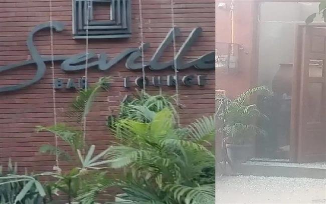 SENSATIONAL BLASTS NEAR BOLLYWOOD SINGER BADSHAH'S NIGHT CLUB , POLICE AND FORENSIC TEAMS ON SPOT, GOLDY BRAR TOOK RESPONSIBILITY