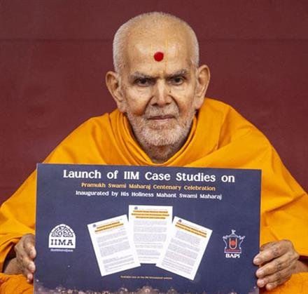 IIM RELEASES CASE STUDIES ON PRAMUKH SWAMI MAHARAJ SHATABDI MAHOTSAV