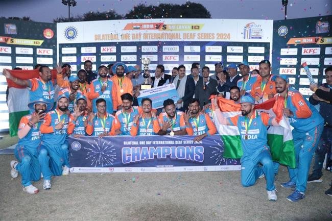 INDIA EMERGES VICTORIOUS IN BILATERAL ODI DEAF CRICKET SERIES AGAINST SRI LANKA.