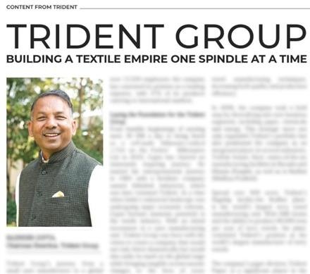 PADAM SHRI RAJINDER GUPTA OF TRIDENT GROUP, FEATURED IN TIME MAGAZINE'S PERSON OF THE YEAR