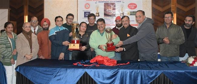 ASHOK MALHOTRA, FORMER INDIAN CRICKETER  UNVEILED TROPHY OF 3RD EDITION LATE RP SINGH U-16 CRICKET TOURNAMENT