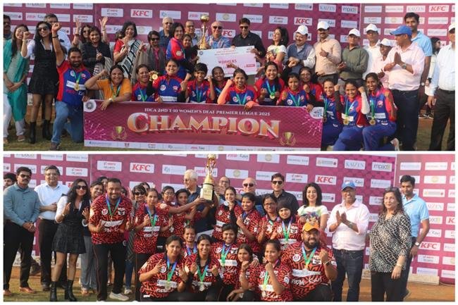DEAF DELHI BULLS CROWNED CHAMPIONS OF THE IDCA’S 2ND T10 WOMEN’S DEAF PREMIER LEAGUE.