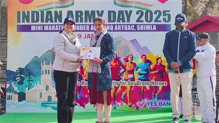 ARMY TRAINING COMMAND SHIMLA ORGANIZES MINI-MARATHON TO MARK ARMY DAY 2025
