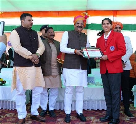 UTCA PLAYER ADITI SHEORAN HONORED BY HARYANA GOVT ON REPUBLIC DAY