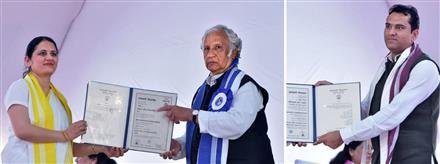 COUPLE TOGETHER RECEIVES PHD DEGREES AT CONVOCATION