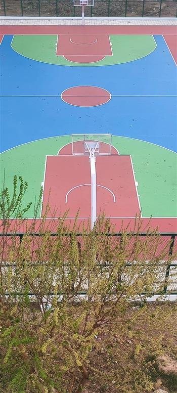 UT ENGINEERING DEPTT CONSTRUCTED A STATE-OF-THE-ART BASKETBALL COURT  IN  SECTOR 8 SCHOOL
