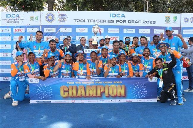 ACTION-PACKED T20I TRI-SERIES FOR DEAF CONCLUDES WITH INDIA CLINCHING SERIES TITLE.