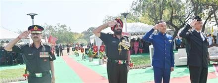 HIGH MAST NATIONAL FLAG UNFURLED AT JAIPUR MILITARY STATION