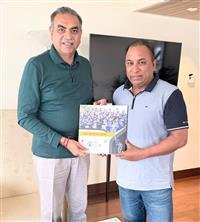 TANDON MET BCCI’S SECRETARY SAIKIA, INVITES HIM FOR GULLY CRICKET TOURNAMENT