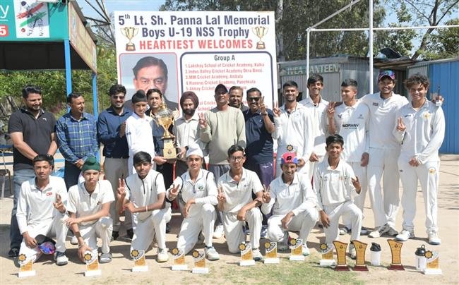 INDUS VALLEY CRICKET ACADEMY, DERABASSI WINS 5TH EDITION OF LATE PANNA LAL MEMORIAL UNDER-19 TOURNAMENT FOR NSS TROPHY.