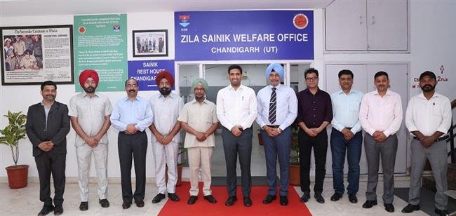 DC-CUM-PRESIDENT ZILA SAINIK BOARD CHANDIGARH VISITS THE ZILA SAINIK WELFARE OFFICE, CHANDIGARH
