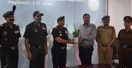 NCC CHANDIGARH GROUP COMMANDER CALLS UPON THE CADETS TO STRIVE FOR EXCELLENCE