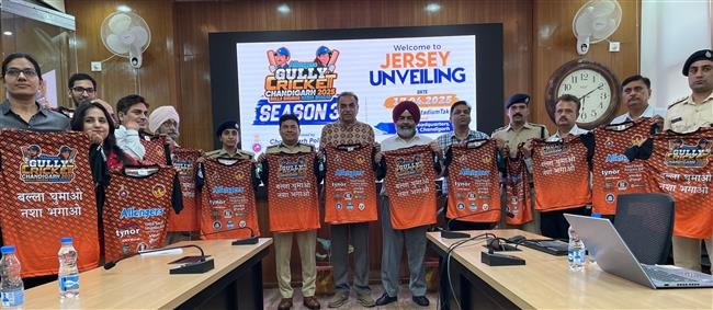 JERSEY FOR GULLY CRICKET TOURNAMENT UNVEILED AT POLICE HEADQUARTERS