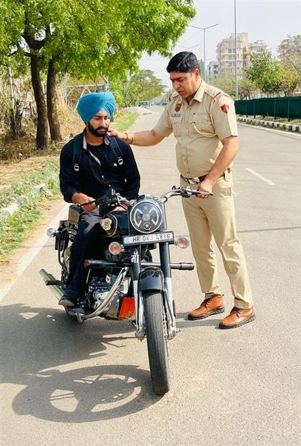 BURSTING CRACKERS FROM A BULLET BIKE PROVED COSTLY: BIKE ALSO IMPOUNDED AND FINE OF RS 32,000  ALSO IMPOSED