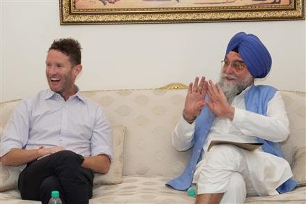 AUSTRALIAN MP DYLAN WIGHT MEETS PUNJAB VIDHAN SABHA SPEAKER KULTAR SINGH SANDHWAN