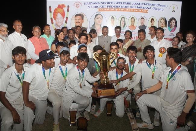 PANCHKULA DISTT.CRICKET ASSOCIATION TEAM WINS THE TITLE OF FIRST LATE SHREE RATTAN LAL KATARIA ALL INDIA BOYS UNDER-19 CRICKET TOURNAMENT