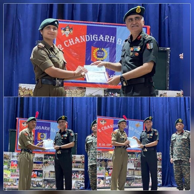 NCC CHANDIGARH GROUP FELICITATES CADETS WHO CONQUERED MT. EVEREST