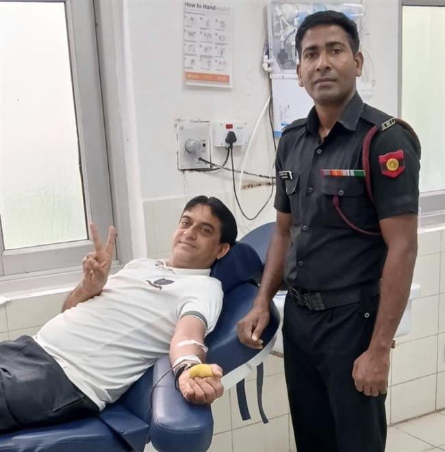 SPORTS LOVER AMARJIT KUMAR DONATES 29TH TIMES  BLOOD ON JULY 29 FOR NOBLE CAUSE