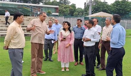 JOINT INSPECTION CONDUCTED AT SECTOR 16 CRICKET STADIUM